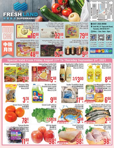 FreshLand Supermarket Flyer August 27 to September 2