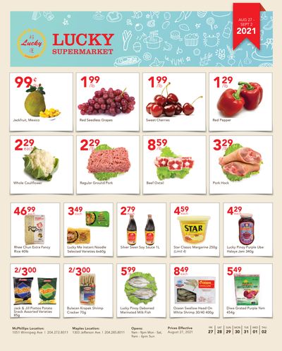 Lucky Supermarket (Winnipeg) Flyer August 27 to September 2