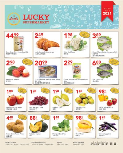 Lucky Supermarket (Edmonton) Flyer August 27 to September 2
