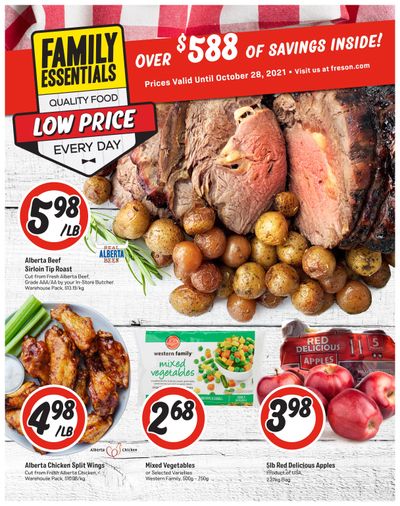 Freson Bros. Family Essentials Flyer August 27 to October 28