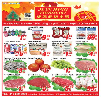 Jian Hing Foodmart (Scarborough) Flyer August 27 to September 2