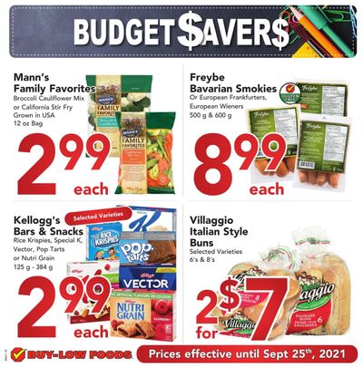 Buy-Low Foods Budget Savers Flyer August 22 to September 25
