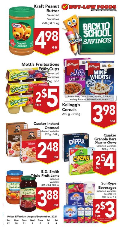 Buy-Low Foods Flyer August 29 to September 4