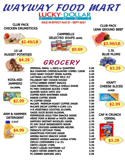 WayWay Food Mart Flyer August 27 to September 2