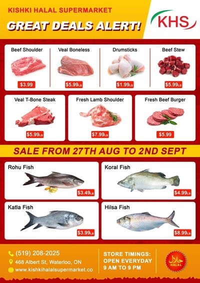 Kishki Halal Supermarket Flyer August 27 to September 2