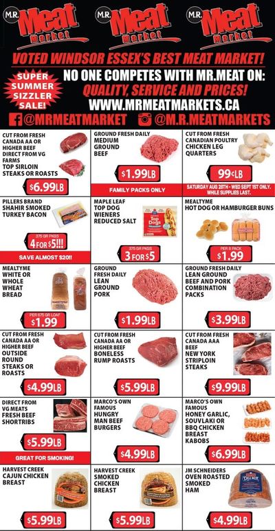 M.R. Meat Market Flyer August 28 to September 4