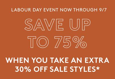 Naturalizer Canada Labour Day Event Sale: Save up to 75% off with Coupon Code + FREE Shipping