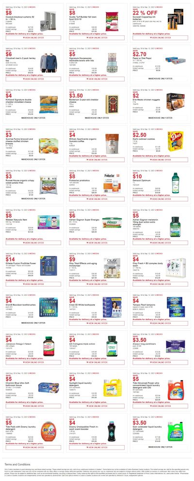 Costco (QC) Weekly Savings August 30 to September 12