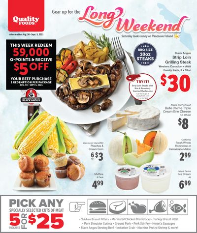 Quality Foods Flyer August 30 to September 5
