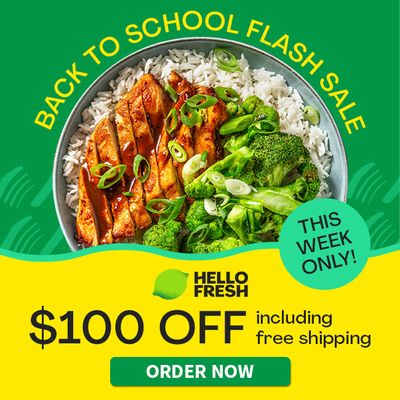 HelloFresh Canada Back to School Sale: Save $100 Off
