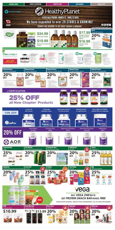 Healthy Planet Flyer March 12 to April 15