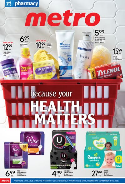 Metro (ON) Your Health Matters Flyer September 2 to 15