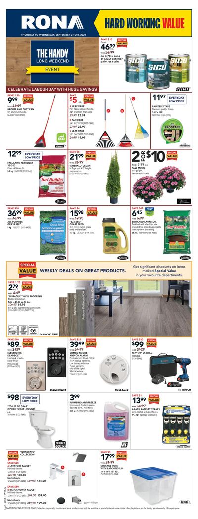 Rona (West) Flyer September 2 to 8