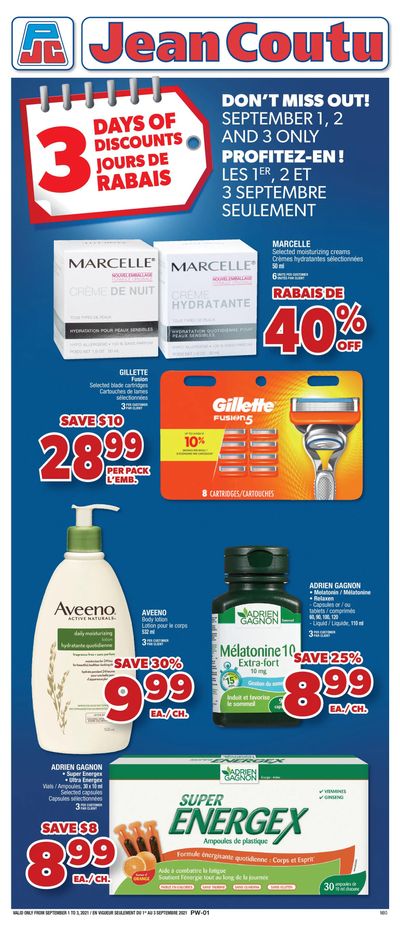 Jean Coutu (ON) Flyer September 3 to 9
