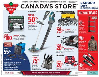 Canadian Tire (ON) Flyer September 3 to 9