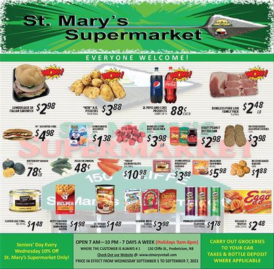 St. Mary's Supermarket Flyer September 1 to 7