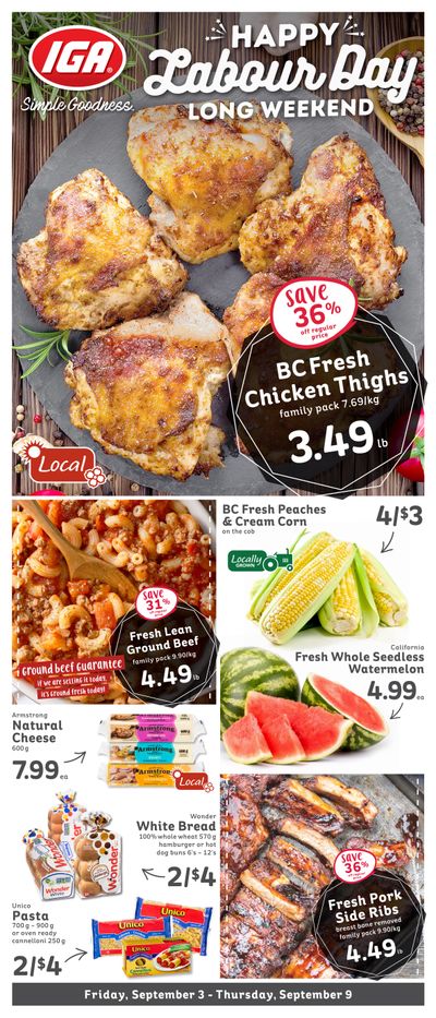IGA Stores of BC Flyer September 3 to 9