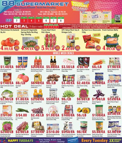 88 Supermarket Flyer September 2 to 8