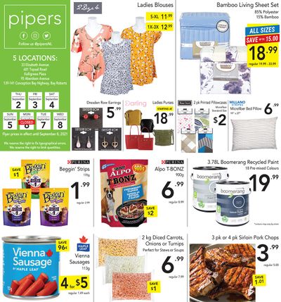 Pipers Superstore Flyer September 2 to 8