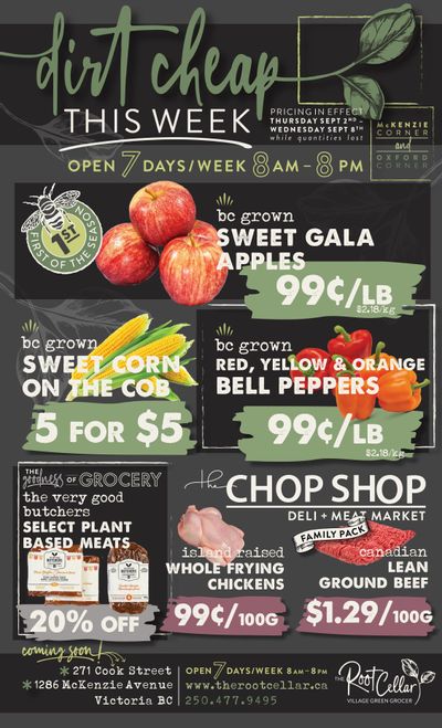 The Root Cellar Flyer September 2 to 8