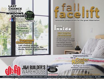 J&H Builder's Warehouse Flyer September 2 to 29