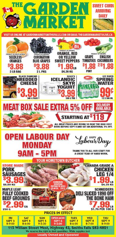 The Garden Market Flyer September 3 to 9