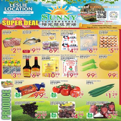 Sunny Supermarket (Leslie) Flyer September 3 to 9
