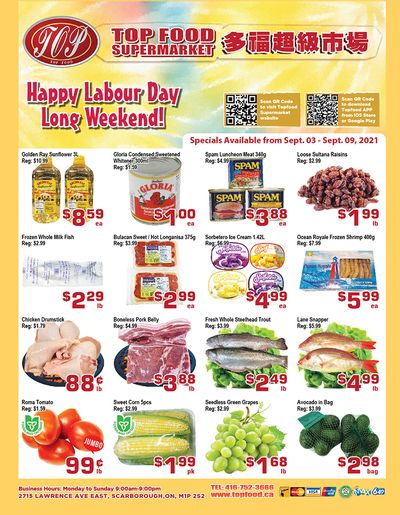 Top Food Supermarket Flyer September 3 to 9