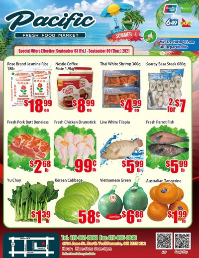 Pacific Fresh Food Market (North York) Flyer September 3 to 9