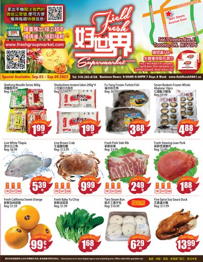 Field Fresh Supermarket Flyer September 3 to 9