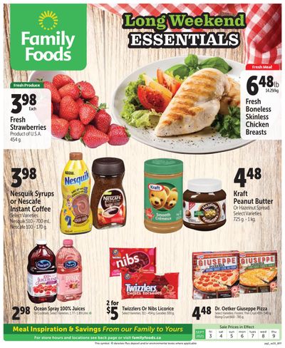 Family Foods Flyer September 3 to 9