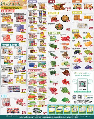 Oceans Fresh Food Market (Mississauga) Flyer September 3 to 9