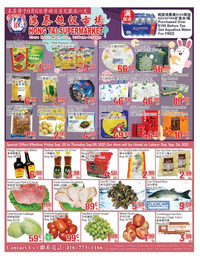 Hong Tai Supermarket Flyer September 3 to 9