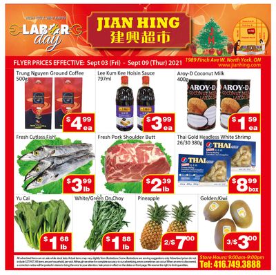 Jian Hing Supermarket (North York) Flyer September 3 to 9
