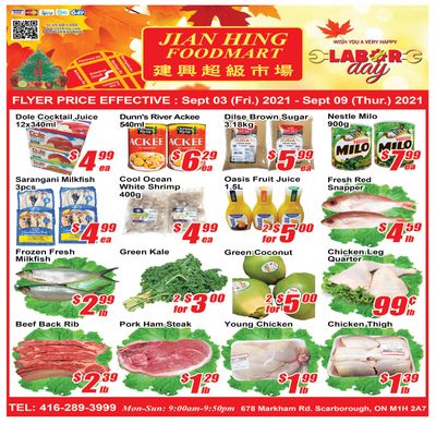 Jian Hing Foodmart (Scarborough) Flyer September 3 to 9