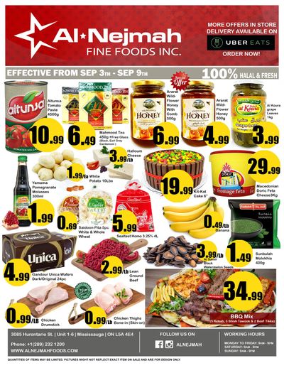 Alnejmah Fine Foods Inc. Flyer September 3 to 9