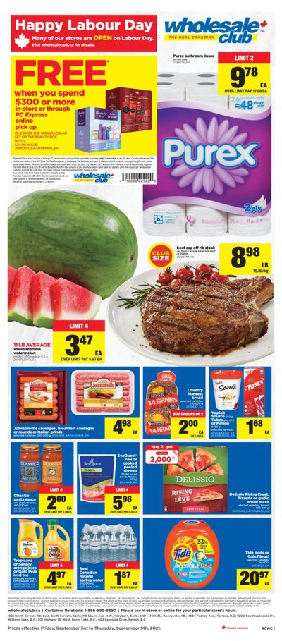 Real Canadian Wholesale Club Flyer September 3 to 9