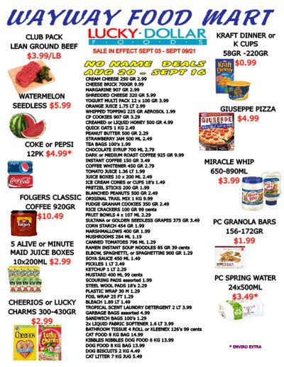 WayWay Food Mart Flyer September 3 to 9