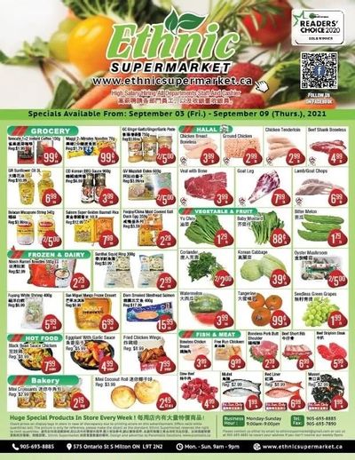 Ethnic Supermarket Flyer September 3 to 9