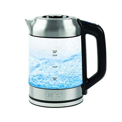 Salton Cordless Electric Glass Variable Temperature Control Kettle, Bonus Immersible Stainless Steel Tea Infuser Included, 1.7 Liter Quart Capacity (GK1758) $59.99 (Reg $89.99)