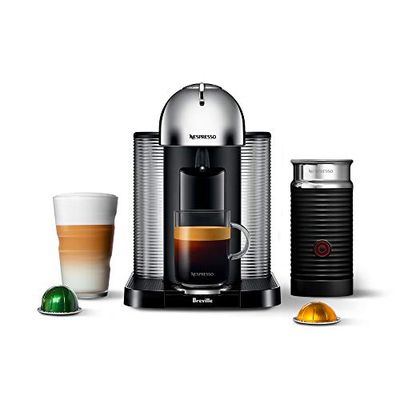 Nespresso Vertuo Coffee and Espresso Machine by Breville with Aeroccino Milk Frother- Chrome - BNV250CRO1BUC1 $169 (Reg $319.99)