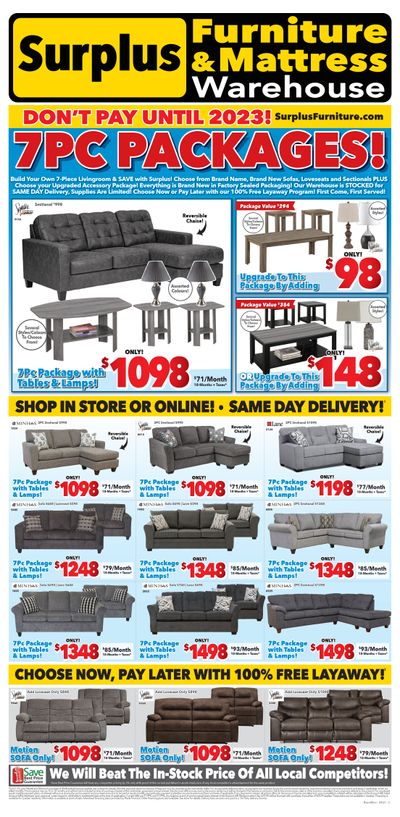 Surplus Furniture & Mattress Warehouse (Winnipeg) Flyer September 6 to 19