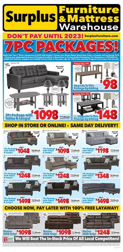 Surplus Furniture & Mattress Warehouse (Sudbury) Flyer September 6 to 19