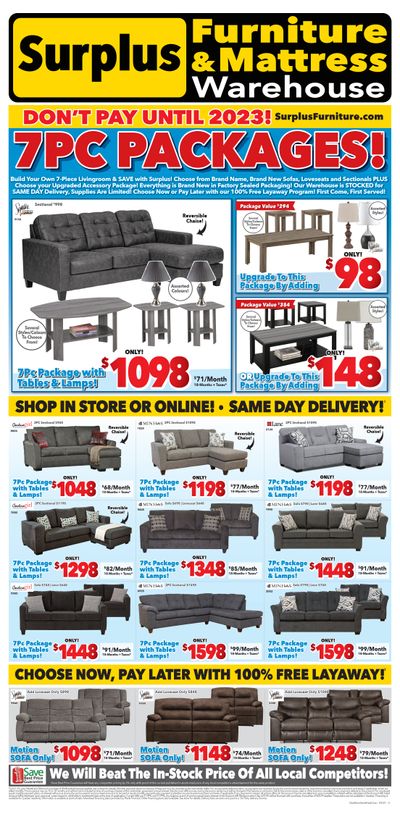 Surplus Furniture & Mattress Warehouse (Saint John) Flyer September 6 to 19