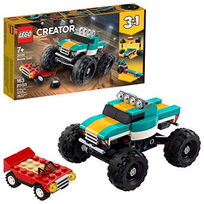 LEGO Creator 3in1 Monster Truck Toy 31101 Cool Building Kit for Kids, New 2020 (163 Pieces) $15 (Reg $19.99)