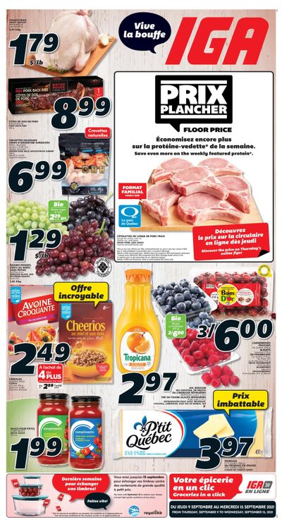 IGA (QC) Flyer September 9 to 15
