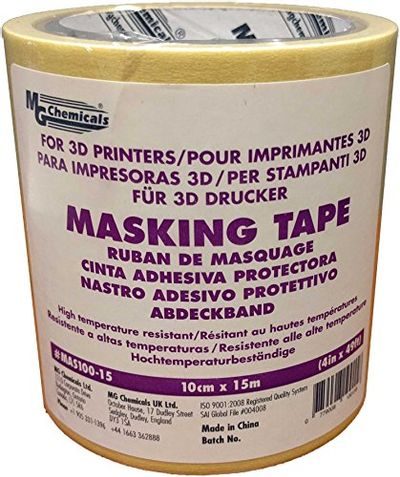 MG Chemicals Light Yellow 3D Printing Masking Tape, 49' Length, 4" Width $8.59 (Reg $13.00)