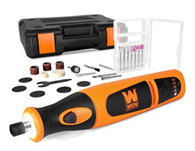 WEN 23072 Variable Speed Lithium-Ion Cordless Rotary Tool Kit with 24-Piece Accessory Set, Charger, and Carrying Case $32.98 (Reg $53.53)