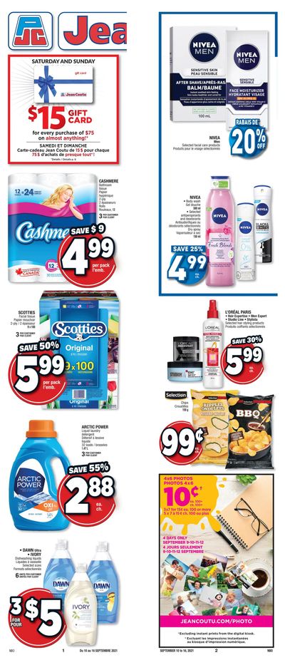 Jean Coutu (NB) Flyer September 10 to 16