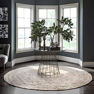 nuLOOM Rigo Hand Woven Jute Area Rug, 4' Round, Natural $49.98 (Reg $79.27)